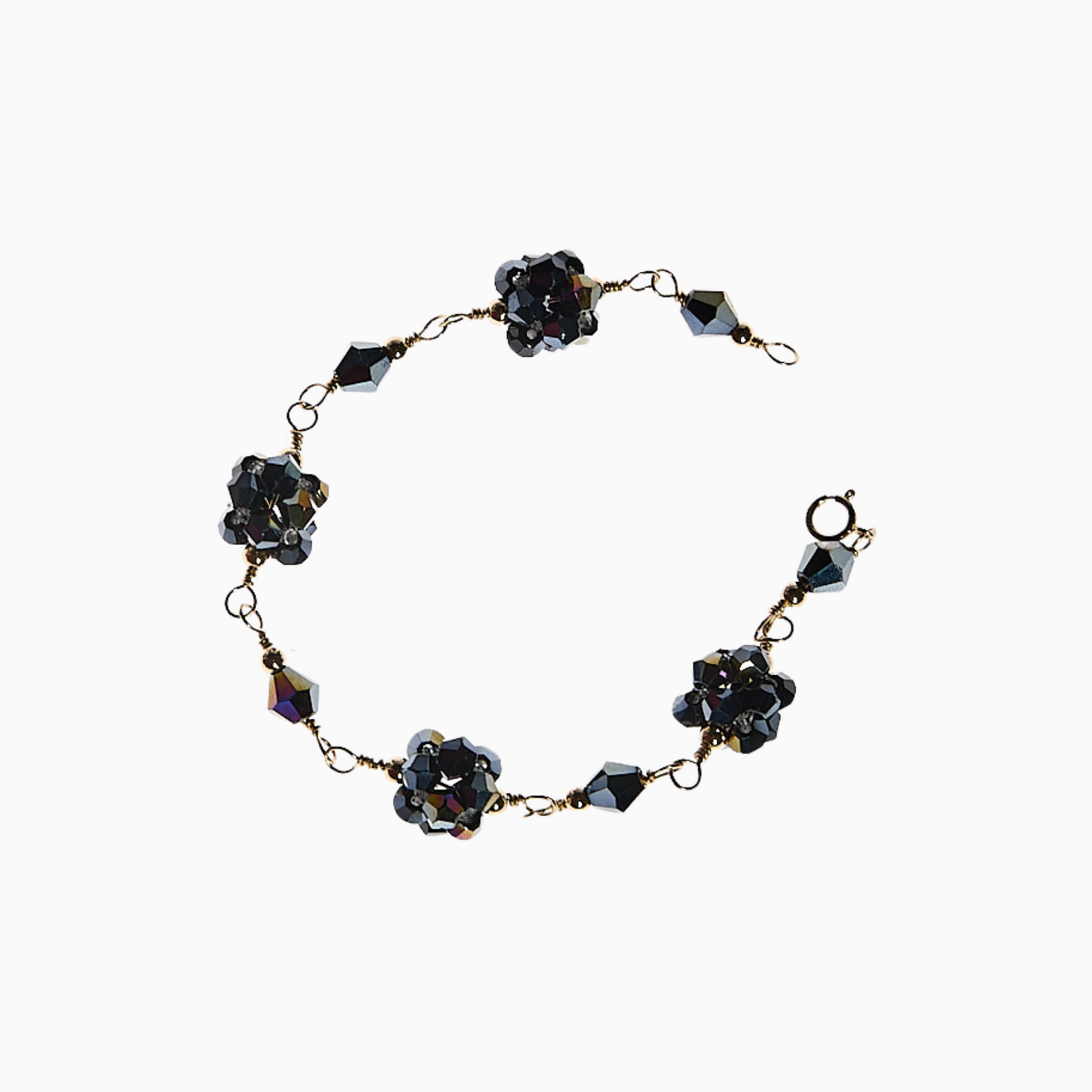 Black Love Orbit Bracelet | Handmade 14k Gold-Filled