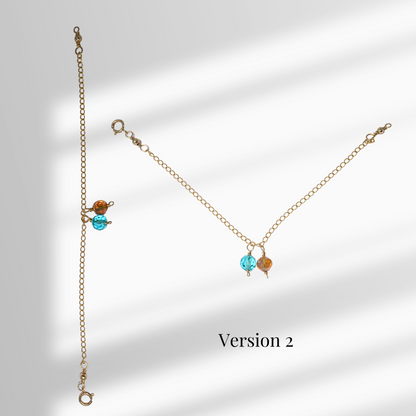 The Bond Bracelet | 14K Gold Filled Chain with Personalised Matching Birthstone