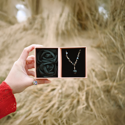 Eternal Crystal Heart Bracelet | Valentine's Handmade 14k Gold-Filled | Rose packaging