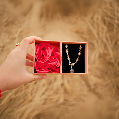 Eternal Crystal Heart Bracelet | Valentine's Handmade 14k Gold-Filled | Rose packaging